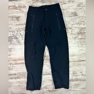 Men’s Patagonia Mountain Motocross Bike pants black snap leg nylon blend size 28
